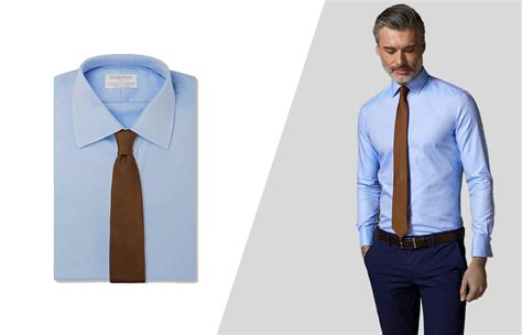 blue shirt with blue tie